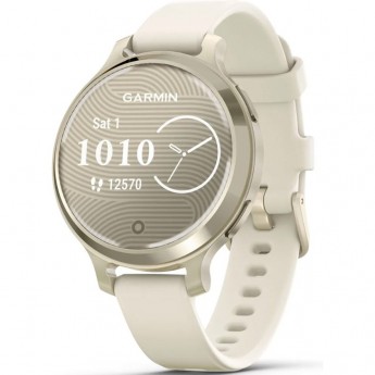 Смарт-часы GARMIN LILY 2 ACTIVE лунное золото с силиконовым ремешком цвета слоновая кость Смарт-часы GARMIN LILY 2 ACTIVE лунное золото с силиконовым ремешком цвета слоновая кость